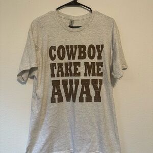 Gildan Light Gray Cowboy Graphic Tee
